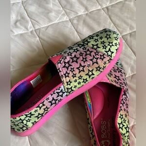 Skechers Kids Starry Slip-On Sneakers - Pink and Yellow